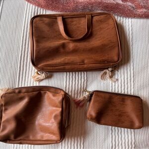 Kestrel PU leather travel case set
